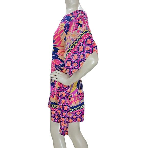 Lilly Pulitzer Caftan Dress Womens XXS XS Julie Silk Summer Sunset Multicolor - Picture 3 of 12